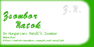 zsombor matok business card